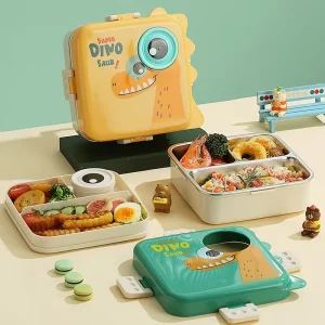 BPA Free Food Grade 2 Layer Leak-proof Cartoon Bento Lunch Box for Boys Girls