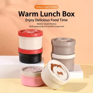 BPA Free Heatable Plastic Bento Box Cute Cartoon Animal Lid Leak Proof Portable Lightweight Children’s Fruit Snack Lunch Box