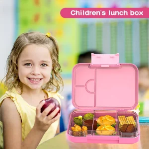 BPA Free Kids Lunch Box Set Leakproof PP Cute Bento Container 3 Compartments for Children Meals Customizable Food Storage