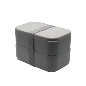 BPA Free Plastic 2000ml 2 layer Large Capacity Custom Storage Containers Storage Box Bento Lunch Box with Cutlery