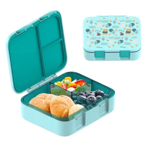 BPA Free Plastic Lunch Box for School Kids Eco Friendly Snack Containers for Food Storage
