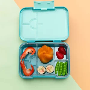 BPA Free Rectangular 4 Compartment Heatable Bento Lunch Box Eco Friendly Portable Leak Proof Food Container