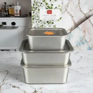 BPA Free Stainless Steel Storage Box Sealed Preservation Lunch Box with Lid for Home Office Kitchen School Use