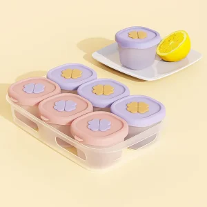 Baby Food-Grade Silicone Storage Containers, Baby Puree Freezer Trays, Individual Compartment Freezing Molds for Baby Food