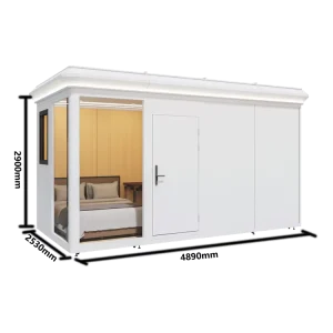 Backyard Plant Sunroom Cabin Waterproof Aluminum Prefabricated Modular House Guest Lounge Tea Mobile Tiny Home