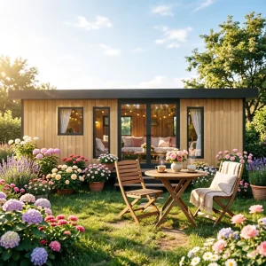 Backyard Prefabricated Garden Cabin Cozy Leisure Room Stylish Design Easy Install Low Maintenance Outdoor