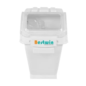 Bakery Supplies Plastic PP Sugar Cereal Food Storage Desktop Shelf Ingredient Flour Bin with Scoop