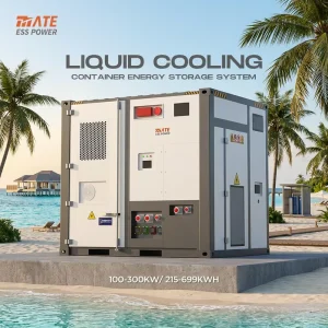 Beach Resort Power Storage Liquid Cooled Container 100kW 215kWh 300kW 699kWh LiFePO4 BESS Battery System Liquid Cooling