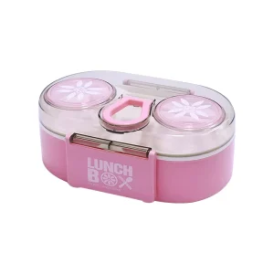 Bento Box with 2 Condiment Containers for Teenagers