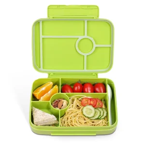 Bento Lunch Box 5 Compartment Tiffin Lunch Box Container Microwave Safe BPA Free Kid Adult School Travel Storage