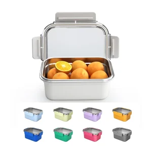 Bento Lunch Containers for Adults Kids Reusable Stainless Steel Lunch Box with PP Lid Leakproof Reusable Food Prep Container
