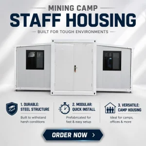 Bespoke Self Sustaining 20ft Expandable Modular Pod with Off Grid Solar Power for Remote Mining Site Project Management