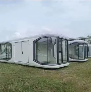 Big Capsule House Home Tiny Luxury Mobile Space Capsule Hotel with Kitchen 2 Bedrooms