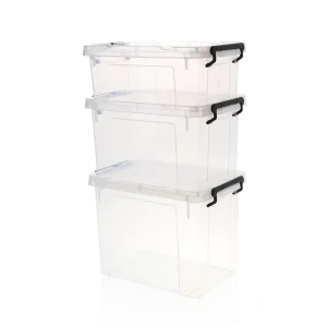 Big Strong Empty Plastic Clear Storage Container with Lids