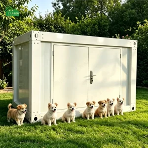 Big Sturdy Pet Indoor Outdoor Waterproof Dog House Easy Assembly Flat Pack Container Weatherproof Steel Dog Houses Outdoor