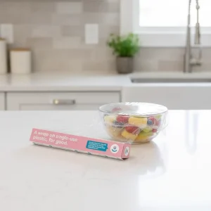 Biodegradable Compostable Cling Wrap Food Grade Plant-Based BPA-Free Microwave Safe Customizable Thickness Stackable