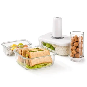 Borosilicate Glass Vacuum Container Everyday Keep Food Fresh Durable Airtight Food Storage Containers Box Tableware Sets