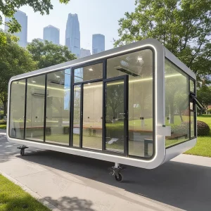 Breathable Prefab Container Houses Modern Mobile Home Space Capsule Cabin Solar Power for Apartment Hotel Scenic