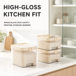Bug-guarded Kitchen Rice Bucket Press-Out Design Insect-Proof Moisture-Proof Grain Storage Container