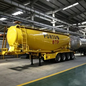 Bulk Cement Tank Trailer 4 Axle Leaf Spring Fly Ash Flour Other Dry Powder Materials tank Trailer