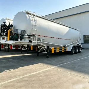 Bulk Cement Tank Trailer Customized 35CBM Leaf Spring Steel Flour Transport Trailer
