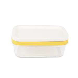 Butter Dish with Lid Keeper Butter Slicer Container Easy Storage Cutting Refrigerated Container Butter Box Plastic+Metal Modern