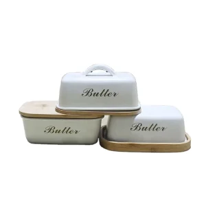 Butter Dish with Lid for Countertop Covered Butter Holder Airtight Butter Keeper Container Storage with Silicone Sealing