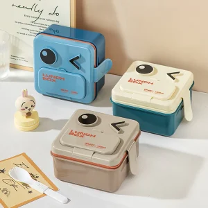 C83 Microwave Plastic Storage Food Bento Box Cute Character Cartoon Kid Food Container Leakproof Lunch Box for Children