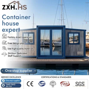 CE Certified Customizable Portable 20ft Gable Roof Breathable Steel Container House Quick Assembly Modern Hotel Home Bar Use