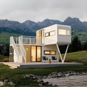 CE Certified Double Deck Apple Capsule House 20ft 40ft Prefabricated Modern Eco-Friendly Villa Office Building
