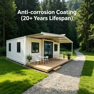 CE Q235B Galvanized Anti Corrosion Steel Frame Tiny Home 2 Bedroom Expandable Modular House for France Resort Rental Investment