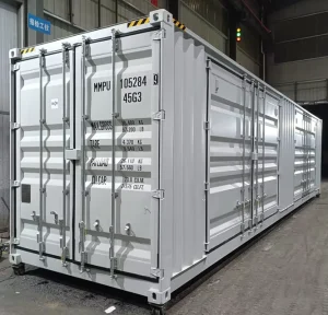 CSC Certified Steel 40ft High Cube Shipping Container with 2 Side Door Openings and Corten Material