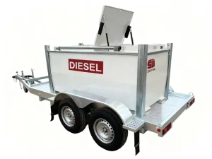 Carbon Steel Fuel Station Small Semi Trailer Mobile Petrol Container Petrol Station Filling Container