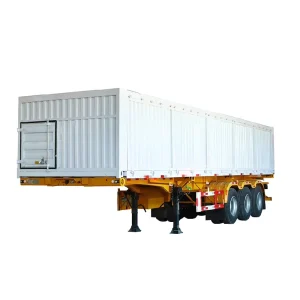 Cargo Transport Dry Van Type Box Semi Trailer 60 Tons 40ft Durable Van Box Semi Trailer Curtain Semi Truck Trailer
