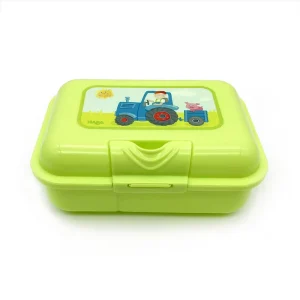 Cartoon Rectangular Lunch Box with Portable Storage Containers and Spoons for Newborns