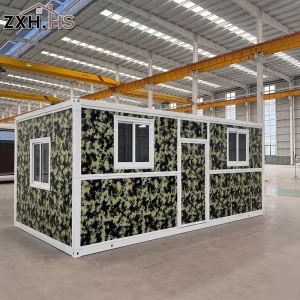 Casa Prefabricada Folding Container House 40ft 3 Bedroom 2 Bath Modular Steel Frame Solar OEM China