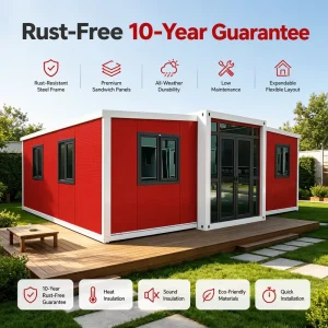 Casas Prefabricadas 20ft with Door To Door Delivery Fireproof Rockwool Panel Prefabricated Modular Villa for Resort Property