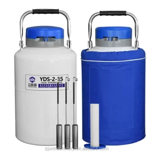 Cattle Artificial Insemination 2L YDS-2-35 Liquid Nitrogen Tank PCZPX Aluminum Alloy for Herd Improvement