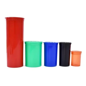 Child Resistant 13dr Plastic Pop Top Bottle Squeeze Open Container with Screen Print Food Grade Packaging
