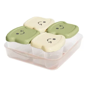 Children’s Baby Specific Plastic Tableware Set with Lid Sealed Food Container & Fruit Preservation Box for Snacks