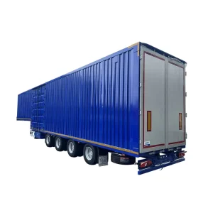 China 3 Axle 30 60 Tons Van Type Semi Trailer 53ft Dry Van Box Cargo Truck Trailer