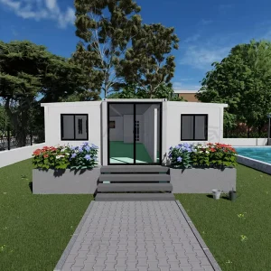 China 3 Bedrooms Modular Villa Prefabricated Container House with Waterproof Eco Friendly Design for USA Market