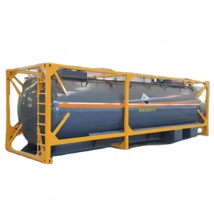 China 40ft Acid Tank Container Transportation ISO Chemical Liquid Tank Container Truck for Sale