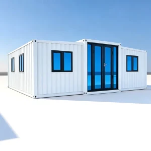 China Custom Modern Prefab Large 20ft 40ft Steel Prefabricated Expandable Container House with Internal Furnishings