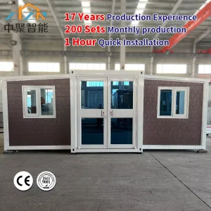 China Customized Fast Installation 20ft Luxury Expandable Prefab Shipping Container Modular Mobile Tiny Home for Living