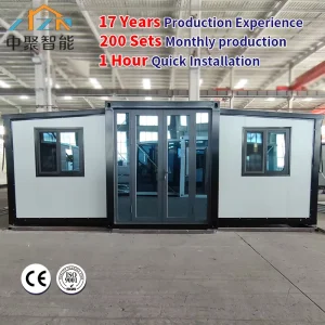 China Factory Easy Assembly 20ft 2 Bedroom Luxury Expandable Prefab Shipping Container Folding House Australian Standard