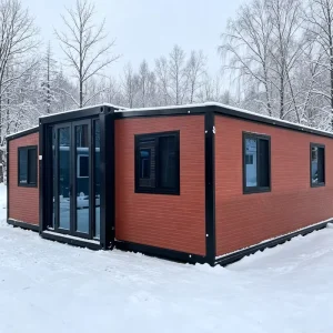 China Factory Supply 20ft & 40ft Expandable Steel Sandwich Panel Villa Container Home Prefabricated Tiny House Apartment