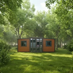 China Industrialized Expandable Container Prefabricated Building with Outdoor Use and Midcentury Modern Design