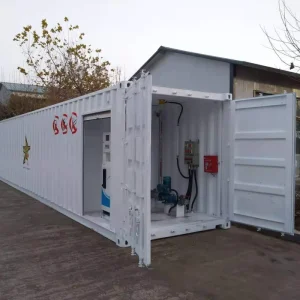 China Manufacturer 20ft 40ft Mobile Container Fuel Gas Station Pump Dispenser with 20000L 40000L Tanks