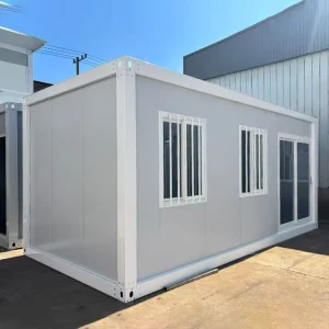 China Prefab Folding Container Houses with Sandwich Panel Breathable Easy to Install Modern Design for Office Use